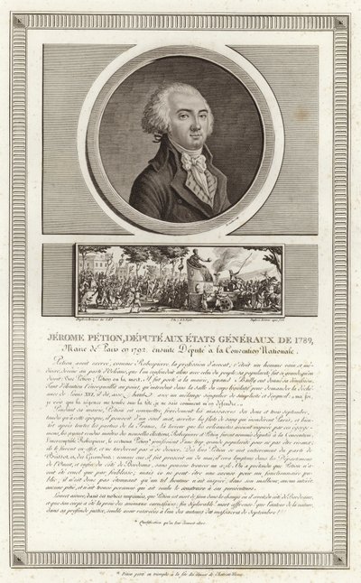 维罗纽夫Jerome Petion的肖像 作者 Jean Duplessi Bertaux