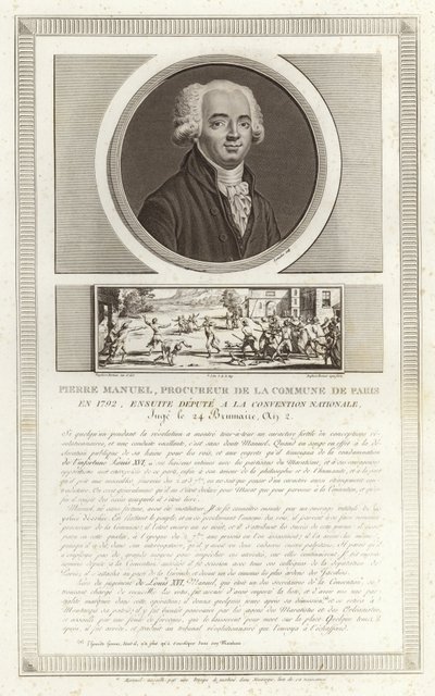 Louis Pierre Manuel的肖像 作者 Jean Duplessi-Bertaux