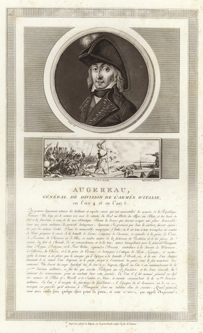 卡斯蒂廖内公爵Pierre Augereau的肖像 作者 Jean Duplessi Bertaux