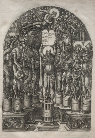 摩西在1561年之前被族长包围。 作者 让·杜维