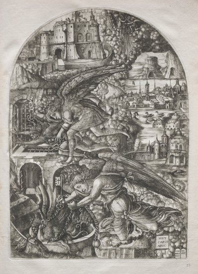 启示录》。撒旦束缚了一千年，1546-1555。 作者 让·杜维