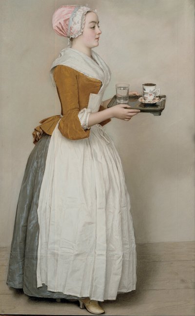 巧克力女郎La BelleChocolatièrede Vienne，c。 1745 作者 让·埃蒂安·利奥塔
