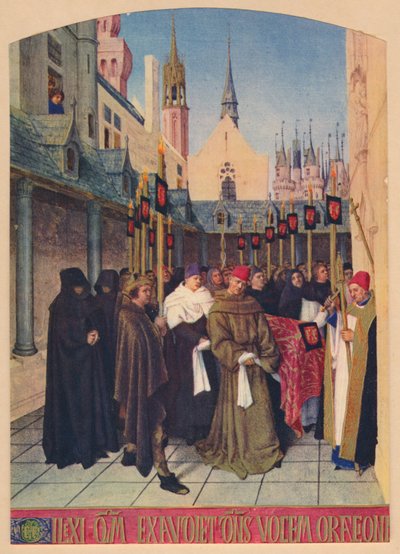 Etienne Chevalier的葬礼，c1455，1939年 作者 让·富凯