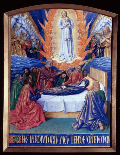 圣母时辰》：让-富凯（Jean Fouquet，1420-1481）的《艾蒂安-谢瓦利埃的时辰》中的圣母之死缩图 作者 让·富凯