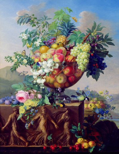 用鲜花和水果的轿跑车 作者 Jean Francois Bony