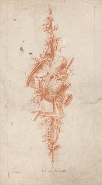 雕塑
La Sculpture（物品上的标题）
奖杯（系列名称）
3e Cahier（物品上的系列名称） 作者 让·查尔斯·德拉福斯（Jean Charles Delafosse）