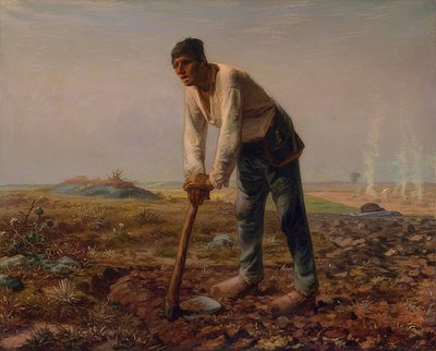 镐的男人。 1860-1862年 作者 让·弗朗索瓦·米勒