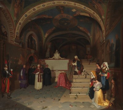 教皇格雷戈里十六世于1843年参观苏比亚科的圣贝内代托教堂 作者 尚·弗朗索瓦·蒙特梭伊