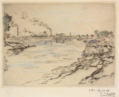 塞纳河，1894年在亚尼斯。 作者 Jean Francois Raffaelli