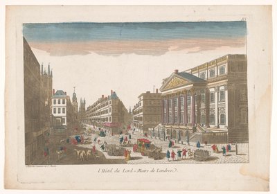伦敦豪宅景观 l´Hôtel du Lord = Maire de Londre（物品上的标题） 作者 让·弗朗索瓦·道蒙