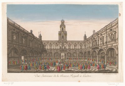 伦敦皇家交易所内景
Vuë interieure de la Bourse Royale à Londres（物品上的标题） 作者 让·弗朗索瓦·道蒙