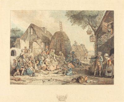 收割者的午餐 作者 让·弗朗索瓦·雅尼内 (Jean François Janinet) 仿照皮埃尔·亚历山大·威尔 (Pierre Alexandre Wille)