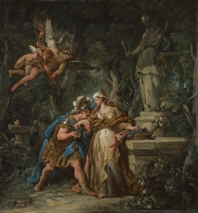 杰森（Jason）对美狄亚（Medea）发誓永恒的感情，1743年 作者 让·弗朗索瓦·德·特洛伊