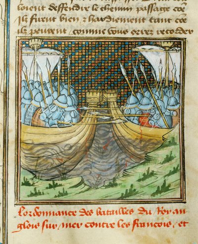 英国在埃克吕兹海战中摧毁了一支法国舰队... 作者 让·弗洛萨特