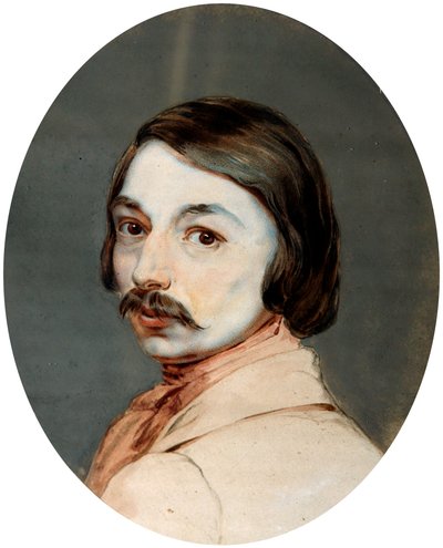 作家尼古拉-果戈理的肖像》，1809-1852年，19世纪30年代末。 作者 让·杰兰