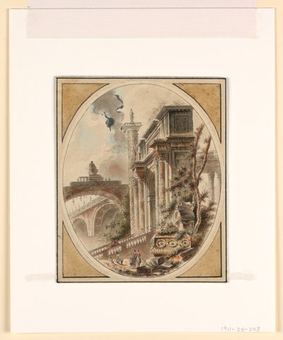 建筑废墟的幻想 作者 让·亨利·亚历山大·佩内特