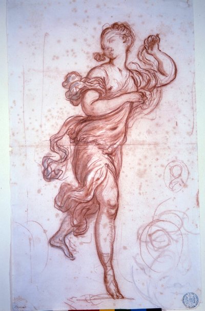 舞者身着古董，让·奥诺雷·弗拉戈纳尔（Jean Honore Fragonard） 作者 Jean Honore Fragonard