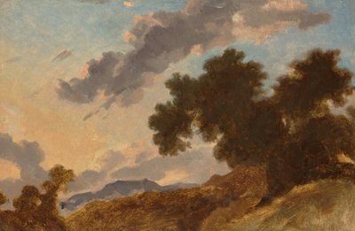 夕阳下的山景，约1765年。 作者 让·奥诺雷·弗拉戈纳尔