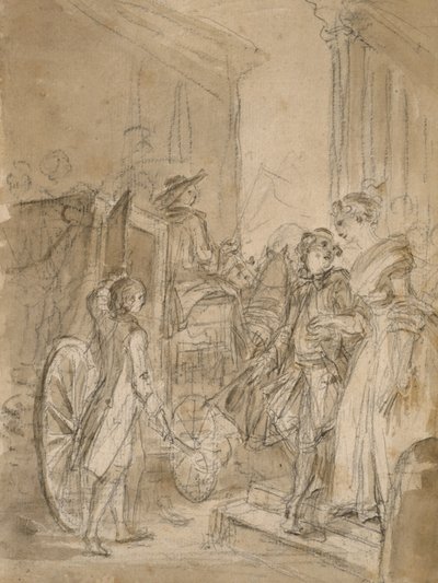 教练的出发，约1780-89年 作者 让·奥诺雷·弗拉戈纳尔