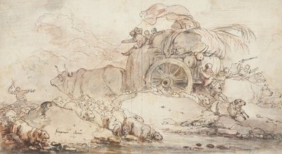 失速的购物车，1759年 作者 让·奥诺雷·弗拉戈纳尔