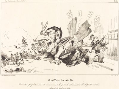 魔鬼的炮兵 作者 Jean Ignace Isidore Grandville 和 Eugene Hippolyte Forest
