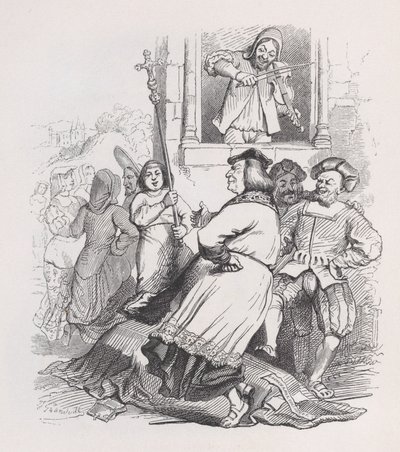 莫东的提琴手》出自《贝朗热全集》，1836年。 作者 让·伊格纳斯·伊西多尔·杰拉德
