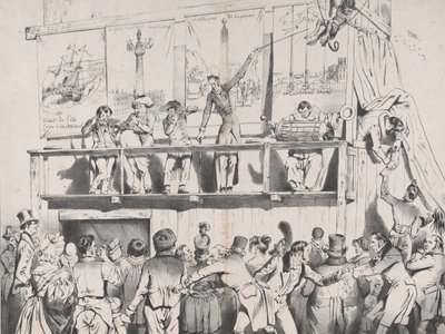Zing!叮！大政治家的表演，1833年8月。 作者 让·伊格纳斯·伊西多尔·杰拉德