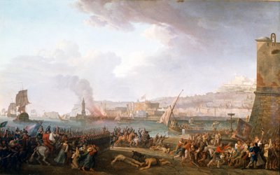 1799 年 1 月 21 日，Championet 将军指挥的法国军队进入那不勒斯。 Taurel Jean Jacques François (1757 - 1832) 的绘画。 1799. 凡尔赛和特里亚农城堡。 作者 让·雅克·弗朗索瓦·陶雷尔