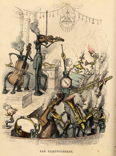 Steam音乐会，1844年 作者 让-雅克·格兰维尔