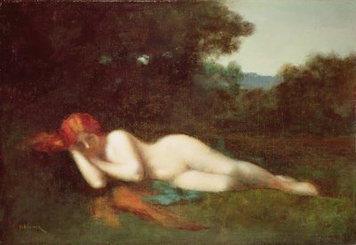 躺着的裸体（布面油画） 作者 Jean Jacques Henner