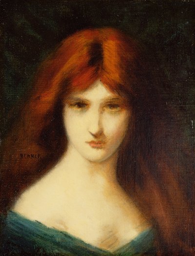 一位女士的画像 作者 Jean Jacques Henner