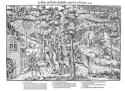 1563年2月18日，法国宗教战争，德·吉塞公爵，弗朗索瓦·德·洛林谋杀案。 作者 让·雅克·佩里辛
