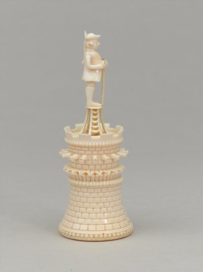 白鸦，棋子，印度，约1820年 作者 让·雅克·谢勒