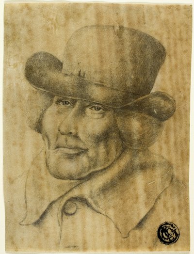 戴帽子穿大衣的老人肖像半身像 作者 Jean Jacques de Boissieu