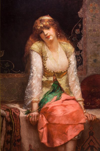 东方美人》，1880 年前后（布面油画） 作者 让·约瑟夫·本杰明·康斯坦斯