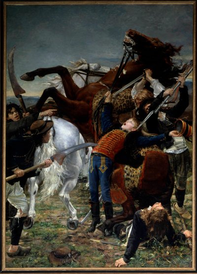法国大革命：“约瑟夫·巴拉之死（1779-1793）” 约瑟夫·巴拉或巴拉（1780-1793）是法国大革命的英雄孩子，曾在旺代为共和国而战。 Jean Joseph Weerts (1849-1927) 1883 年作画。 3,50 x 2,50 m 巴黎，奥赛博物馆 作者 Jean Joseph Weerts