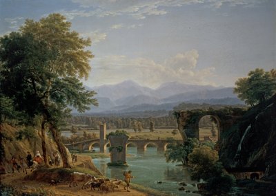 纳尔尼镇附近内拉河上的奥古斯坦桥 作者 Jean Joseph Xavier Bidauld