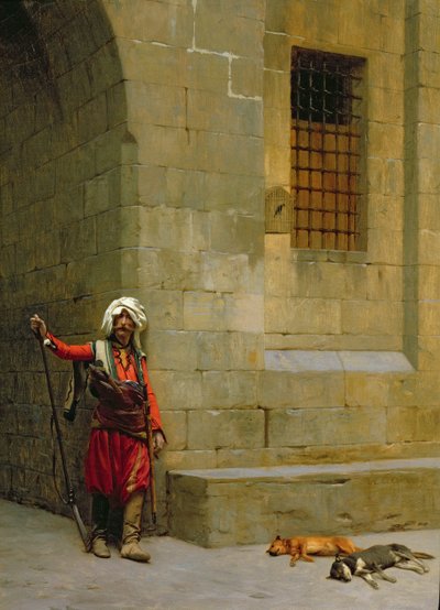 Arnaut和狗 作者 Jean Leon Gerome