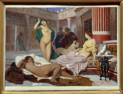 希腊内部。 让·莱昂·杰罗姆 (Jean Leon Gerome) 的绘画 (1824-1904) 作者 让·莱昂·杰罗姆