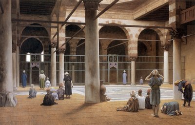 让-莱昂-杰罗姆 1870 年的清真寺内景 罗切斯特大学纪念艺术馆 作者 让·莱昂·杰罗姆