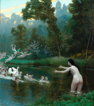 莱达与天鹅 作者 Jean Leon Gerome
