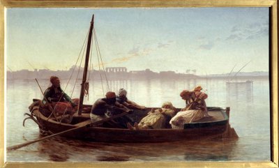囚犯 埃及水手在尼罗河上乘船运送囚犯。 Jean Leon Gerome (1824-1904) 1861 年作画。 0,45x0,78 m 南特，Musee des Beaux Arts 作者 让·莱昂·杰罗姆