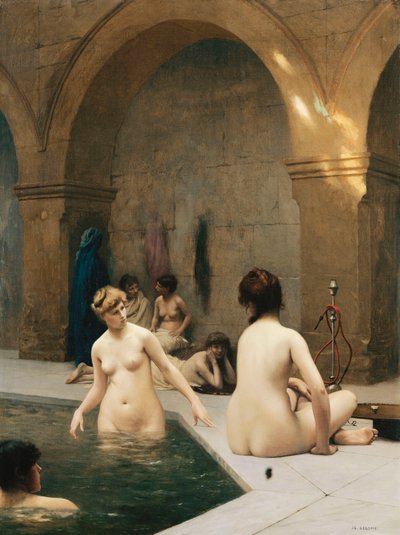 泳客； Baigneuses，约1889年 作者 Jean Leon Gerome