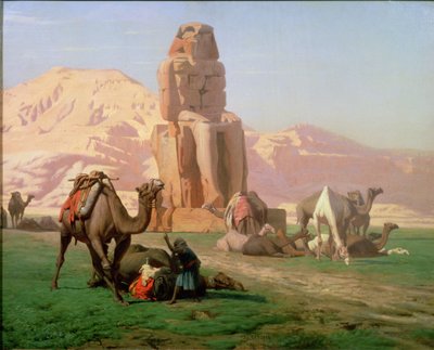 门农巨像，1857年 作者 让·莱昂·杰罗姆