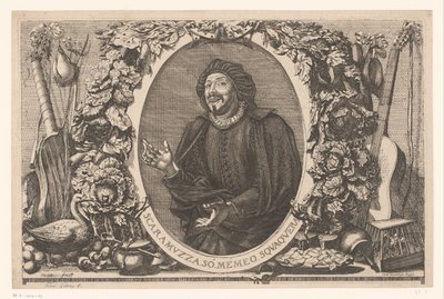 饰演斯卡拉穆奇亚（Scaramouche）的蒂贝里欧-费奥里利肖像 作者 Jean Lepautre (attributed to)