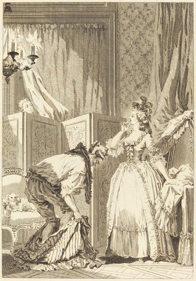 戴绿帽子的人，被打得很开心 作者 Jean Louis Delignon 和 Antoine Jean Duclos 在 Jean Honoré Fragonard 之后