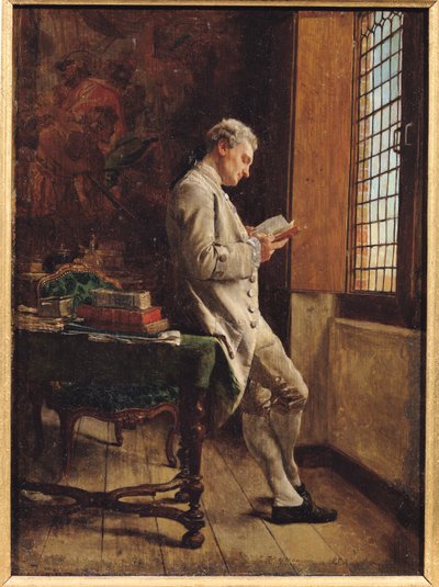 白衣读者》，1857 年 作者 让·路易斯·欧内斯特·迈森尼尔