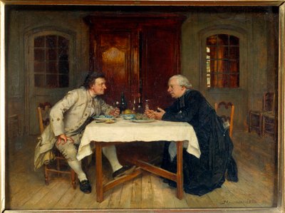治愈之酒。 Ernest Meissonier 的绘画 (1815 - 1891) 作者 让·路易斯·欧内斯特·迈森尼尔