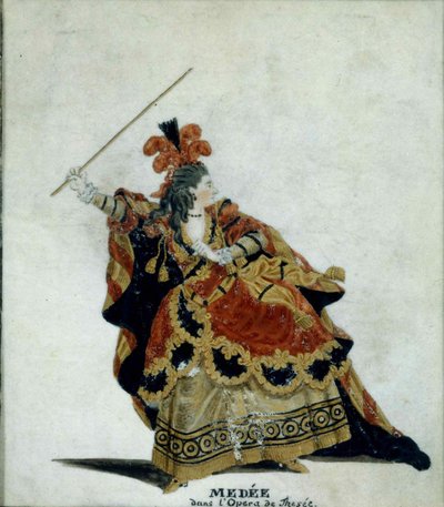 Médée.让-巴蒂斯特-卢利的歌剧《塞西》的服装设计，1770-1778年。 作者 让·路易斯·费施