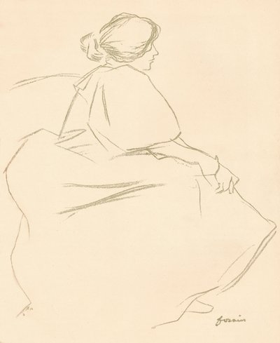 《蜡笔研究》，c1872-1898，1898年 作者 让·路易·佛兰